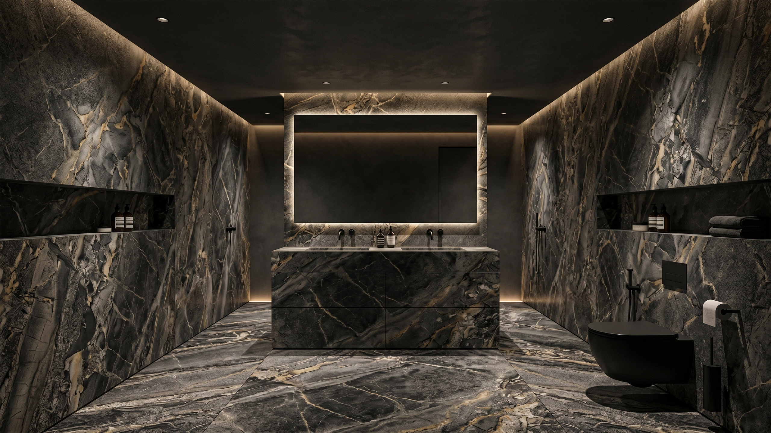 The Death of the Feature Wall: Monolithic Stone Interiors | Stone Moods